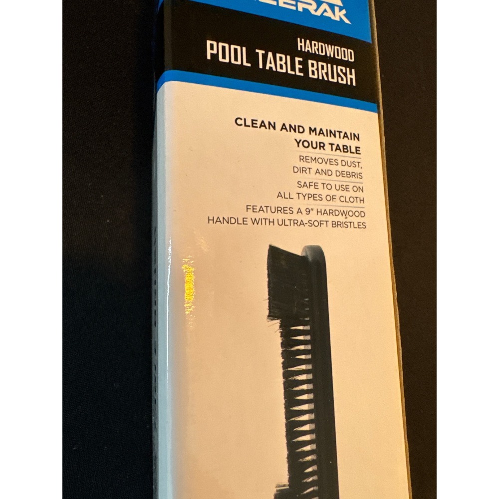 Mizerak P1814 Hardwood Pool Table Brush 9" Billiards Cleaning Brush Black New - Picture 5 of 9